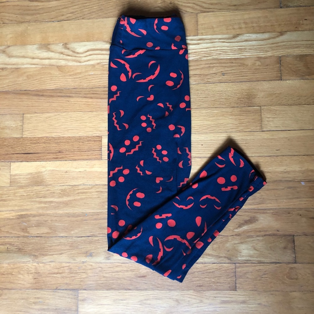 LuLaRoe Halloween Jack-o-lantern Leggings OS